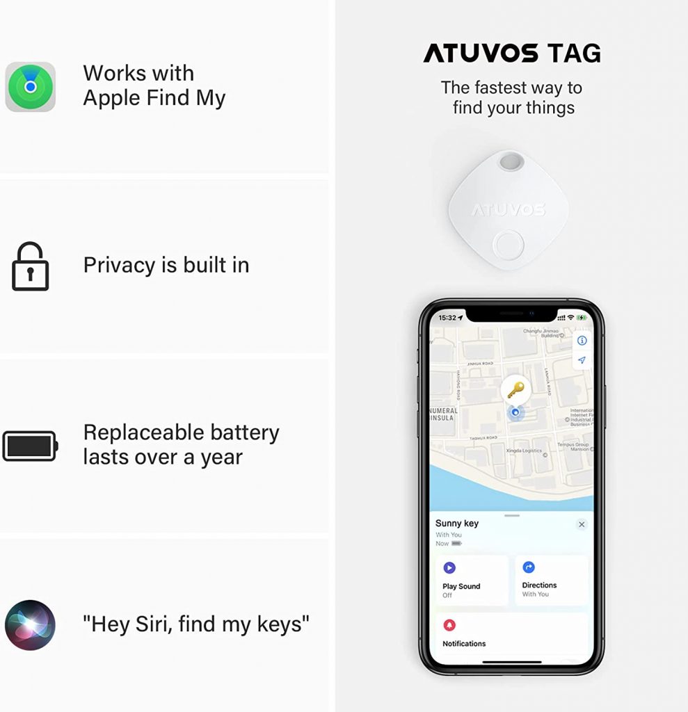 ATUVOS Tag 智能藍芽物品追蹤器 (品牌直送) SearchingC