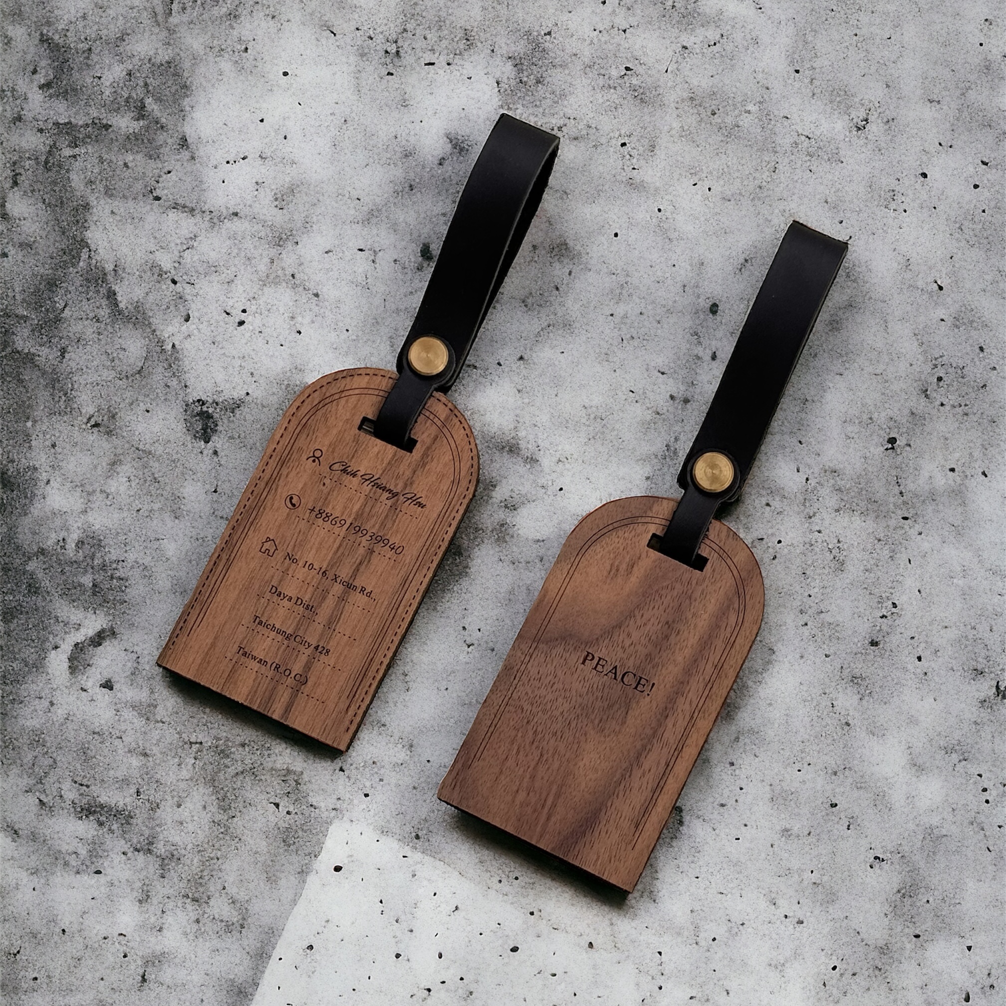 simplewood 【客製化禮物】行李吊牌客製化似顏繪免費刻字(品牌直送