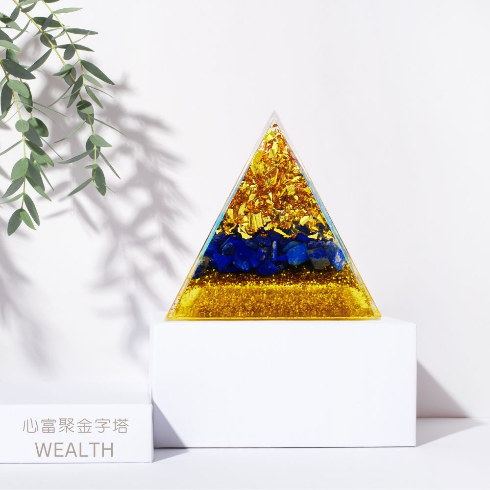 Quelea 心富聚金字塔︱贈木盒及燈座︱奧剛金字塔︱冥想金字塔