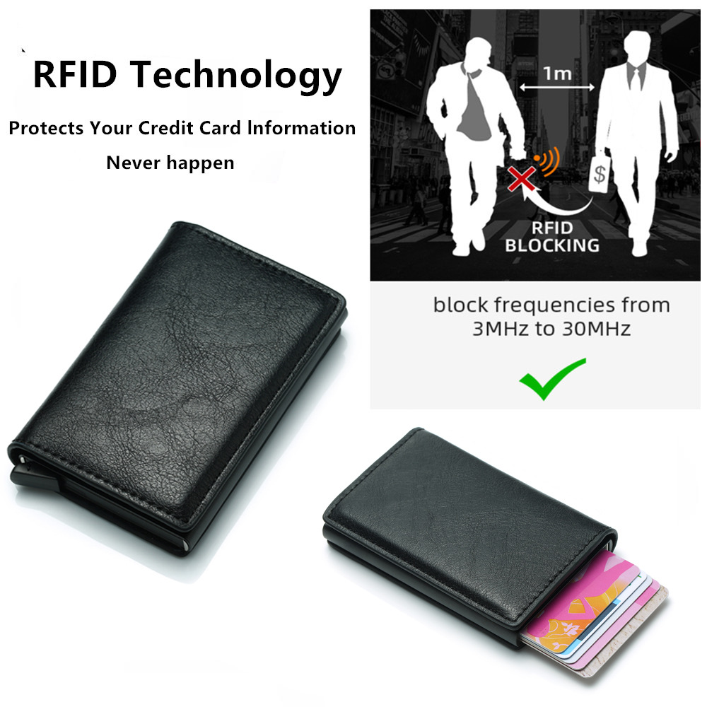 批发RFID阻塞防盗超薄信用卡铝合金金属男士多卡薄款钱包RFID卡夹