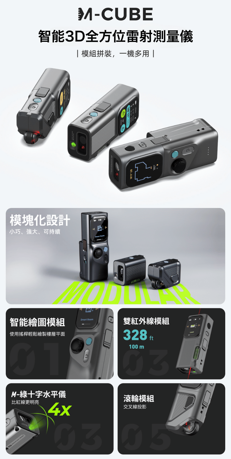 模組化設計，一機擁有超過17種功能