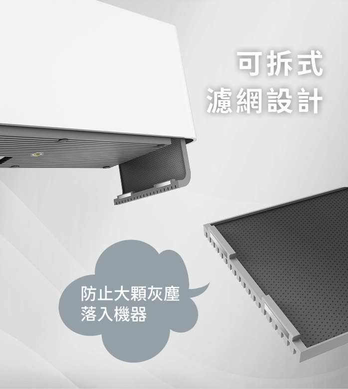 可拆式濾網設計