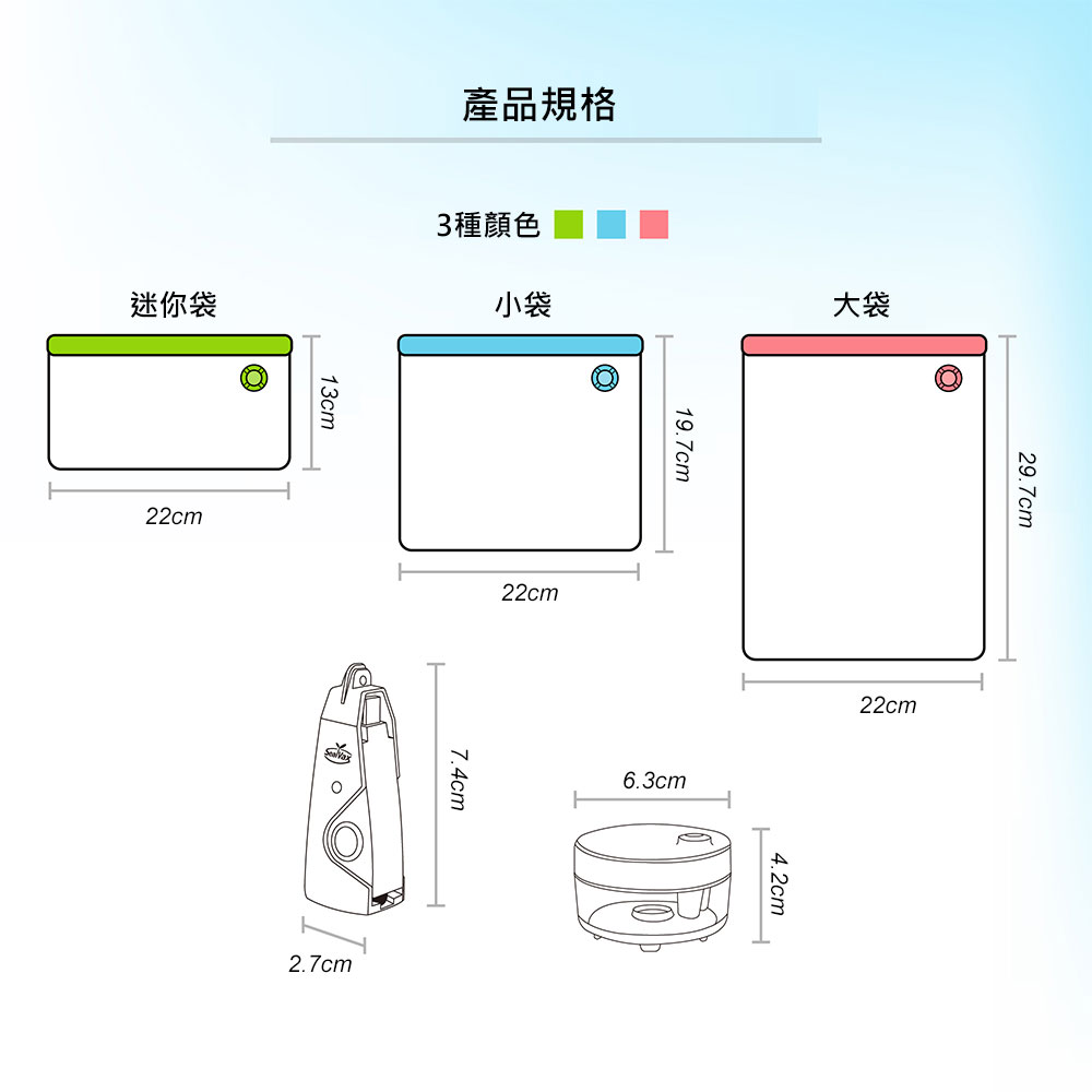 TPU好攜袋與配件規格表