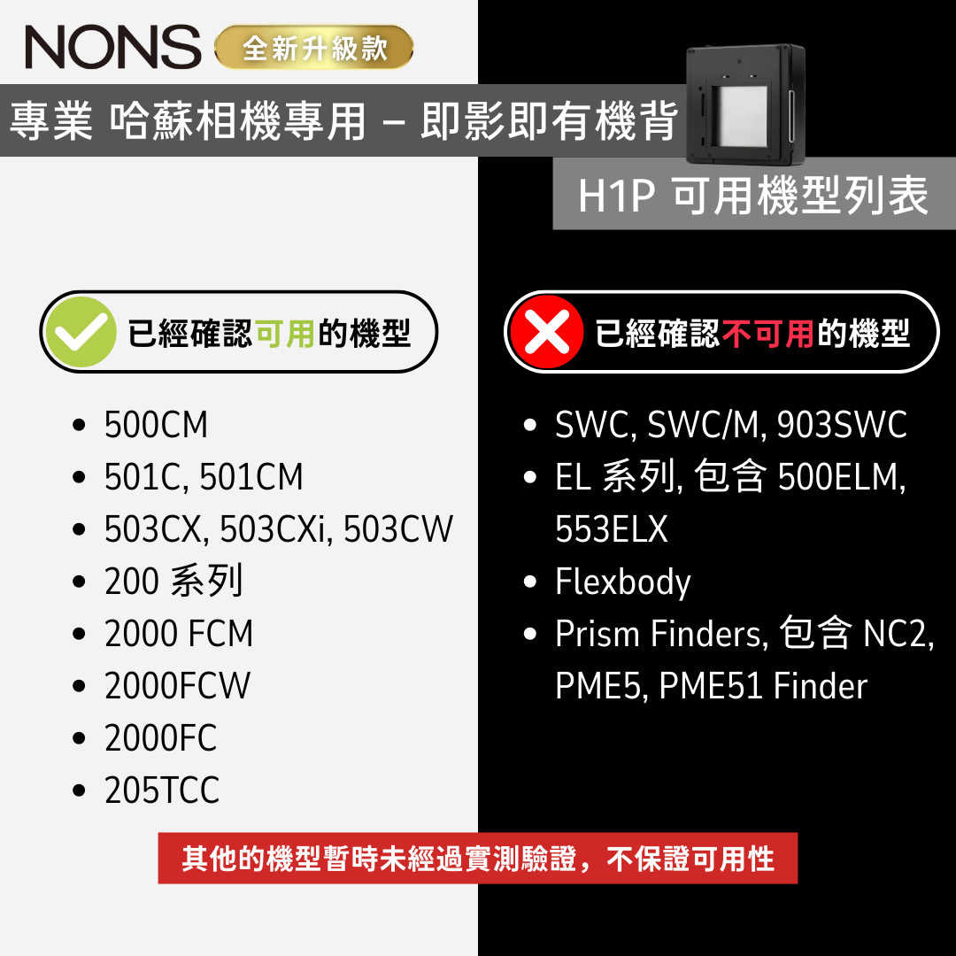 可用型號列表