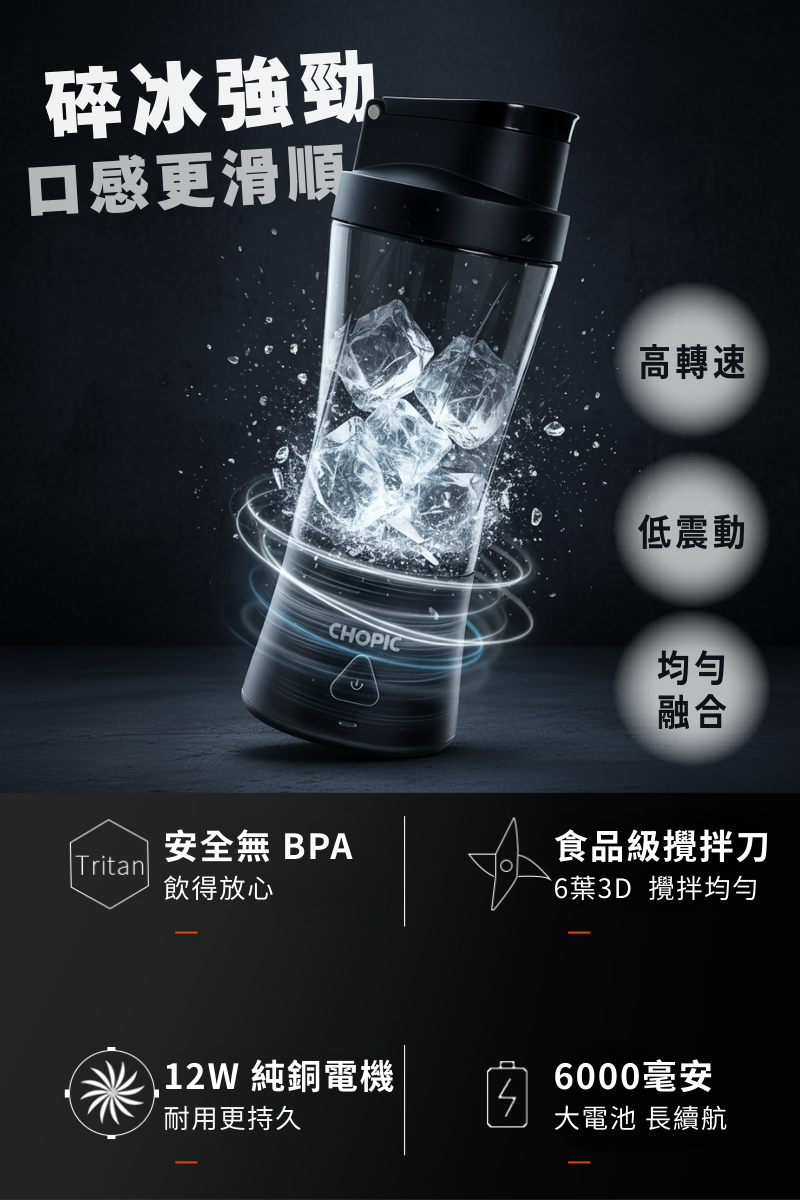 高轉速、低振動、均勻融合