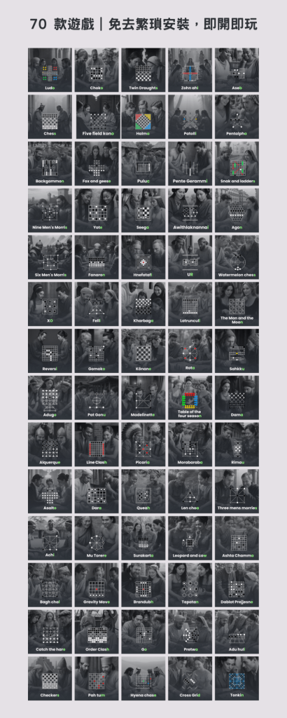 Pixply 捲軸智能遊戲板 70 款經典棋盤遊戲