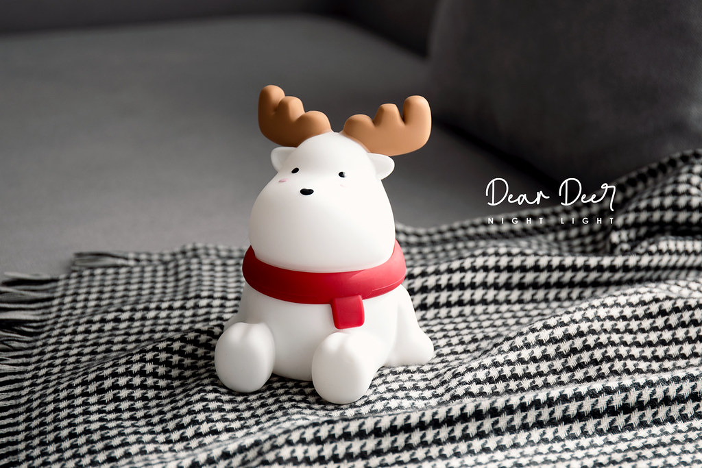 【免費升級聖誕包裝】聖誕魔法小鹿夜燈 | 交換禮物 生日禮物 - 燈具/燈飾 - 矽膠 白色