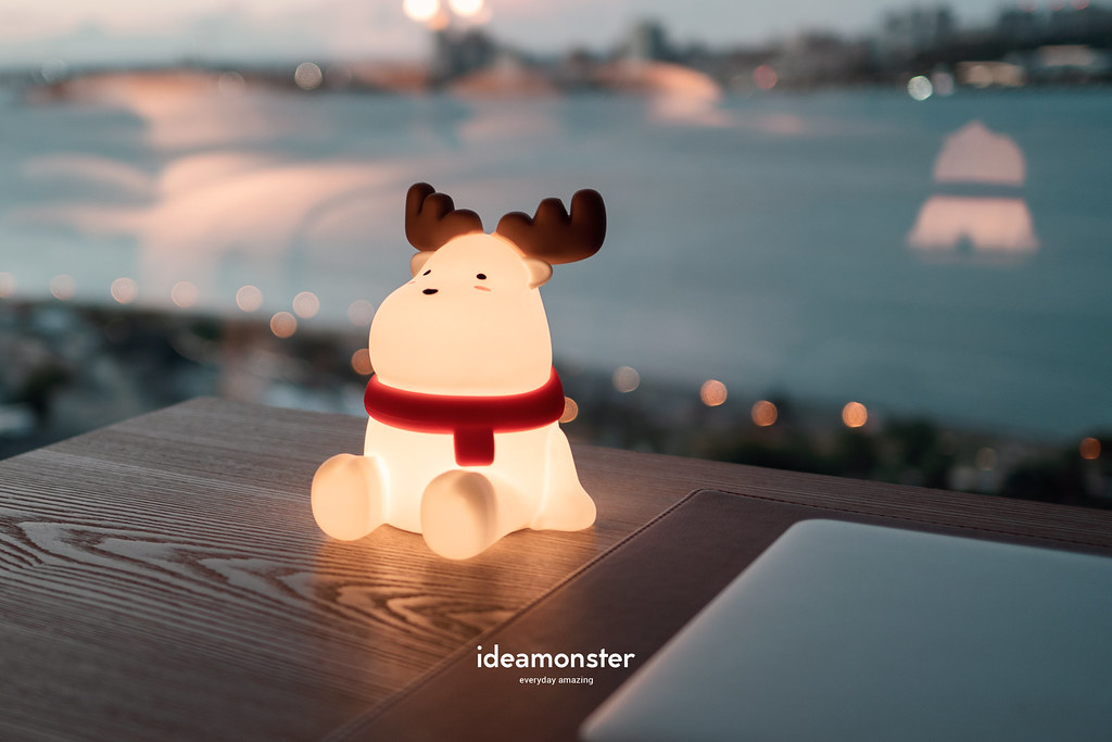 【免費升級聖誕包裝】聖誕魔法小鹿夜燈 | 交換禮物 生日禮物 - 燈具/燈飾 - 矽膠 白色