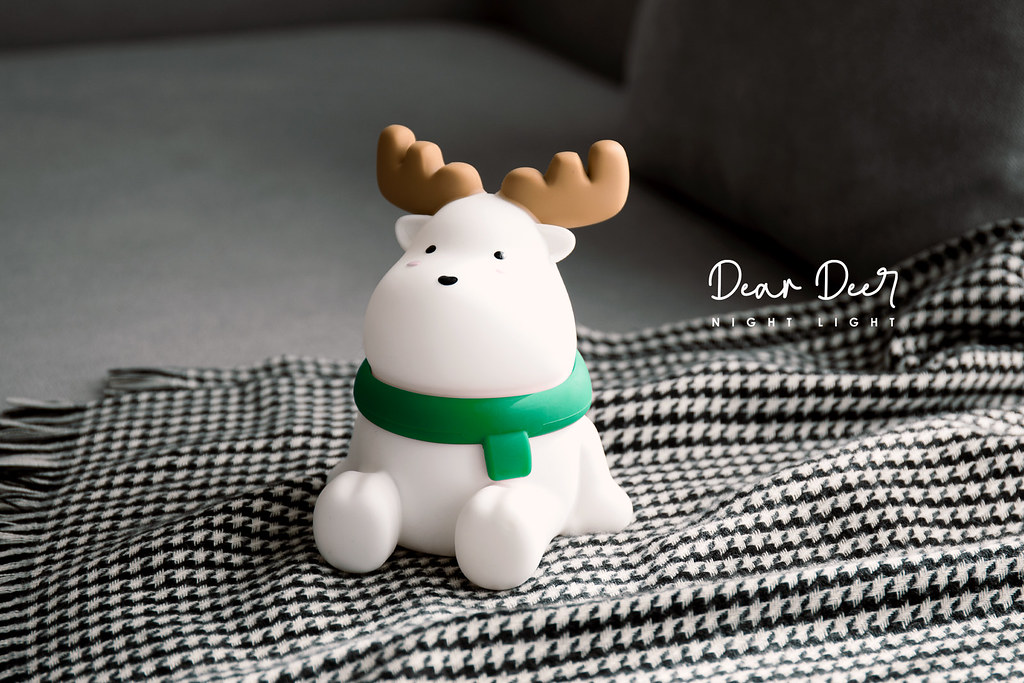 【免費升級聖誕包裝】聖誕魔法小鹿夜燈 | 交換禮物 生日禮物 - 燈具/燈飾 - 矽膠 白色