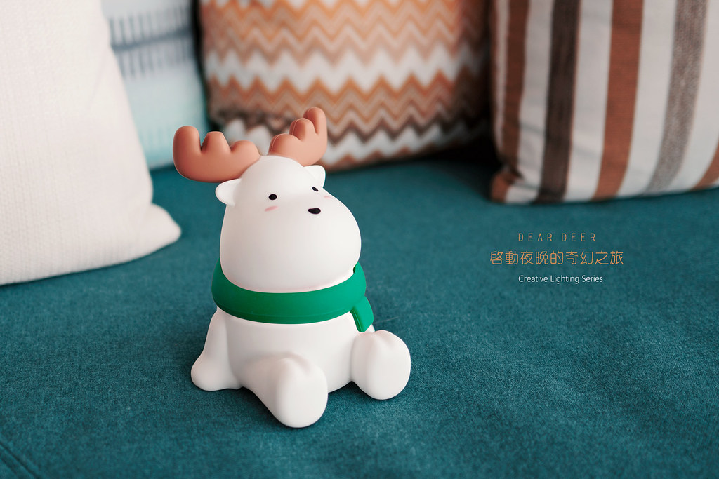 【免費升級聖誕包裝】聖誕魔法小鹿夜燈 | 交換禮物 生日禮物 - 燈具/燈飾 - 矽膠 白色