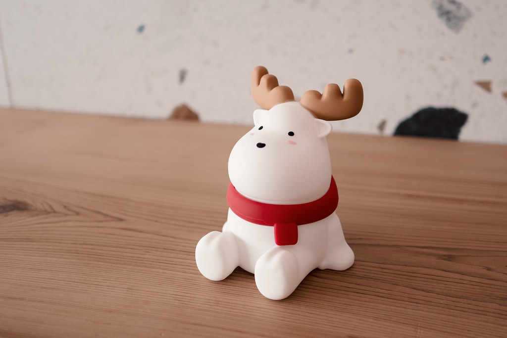 【免費升級聖誕包裝】聖誕魔法小鹿夜燈 | 交換禮物 生日禮物 - 燈具/燈飾 - 矽膠 白色