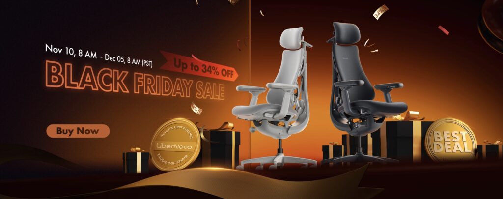 LiberNovo Omni 的仿生曲線背靠細節