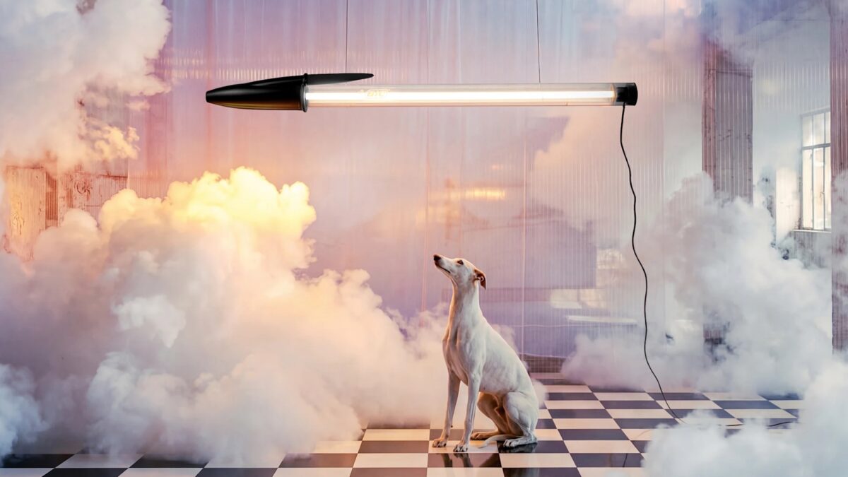 Seletti Bic Lamp in a modern living room
