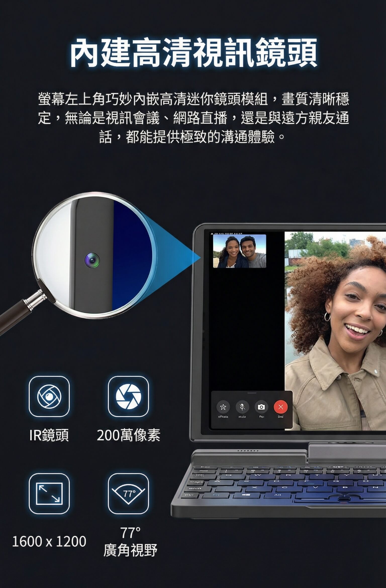 內建高清視訊鏡頭