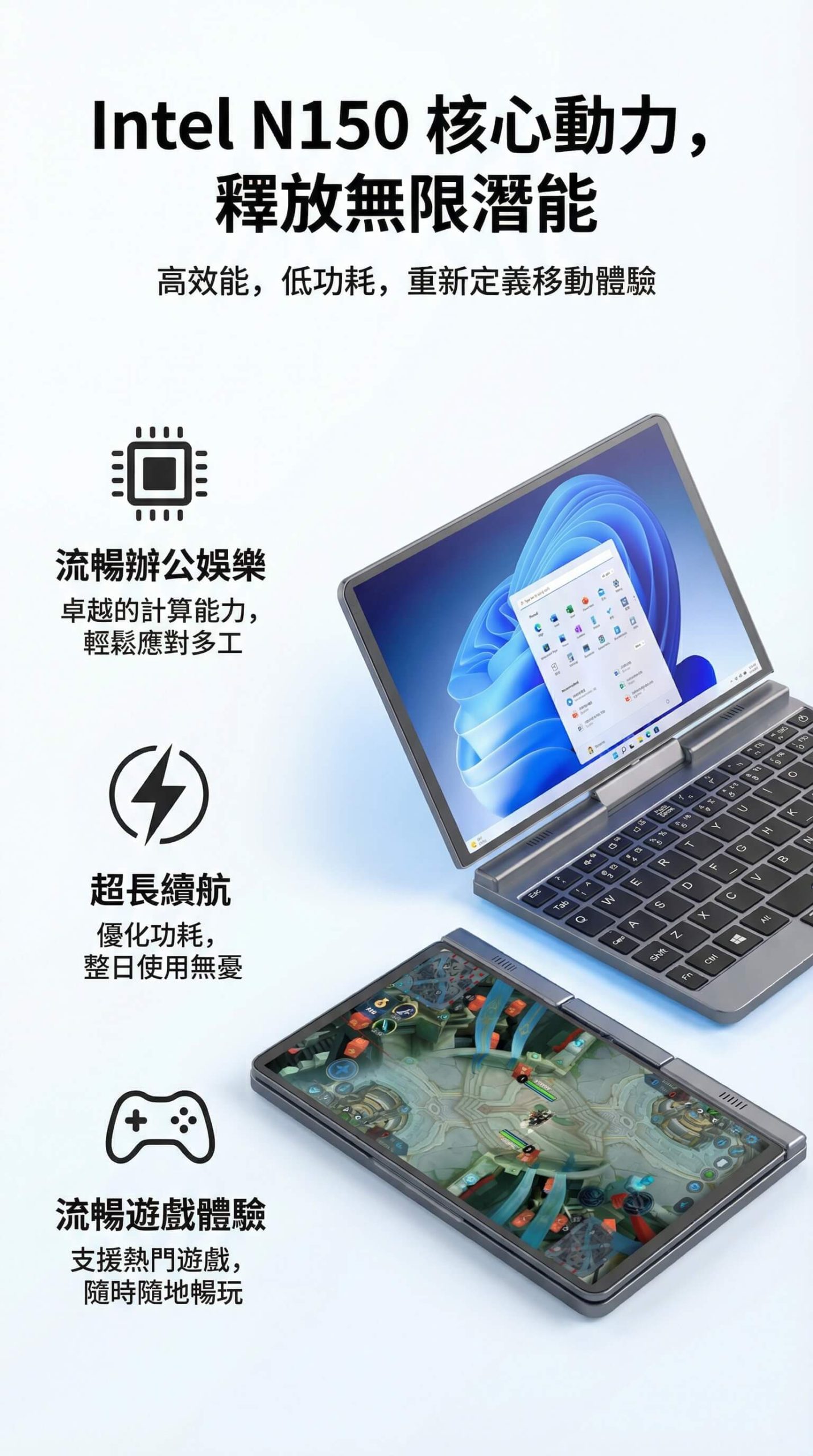 Intel N150 核心動力｜支援 Windows 11 系統