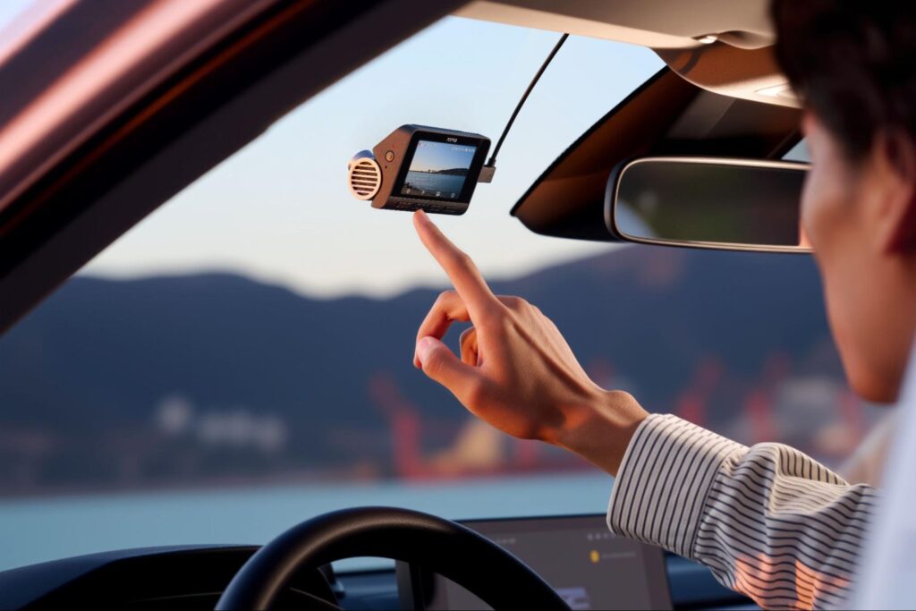 A smartphone displaying the 70mai companion app interface