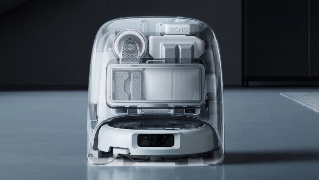 A collection of DJI Romo Series Robot Vacuums