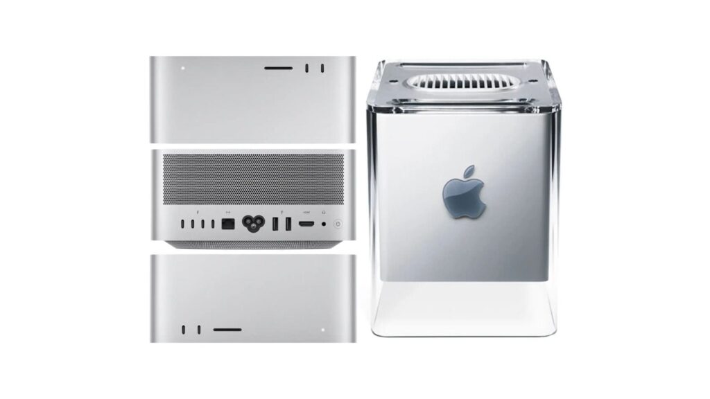 The Power Mac G4 Cube, a compact and visually stunning computer.