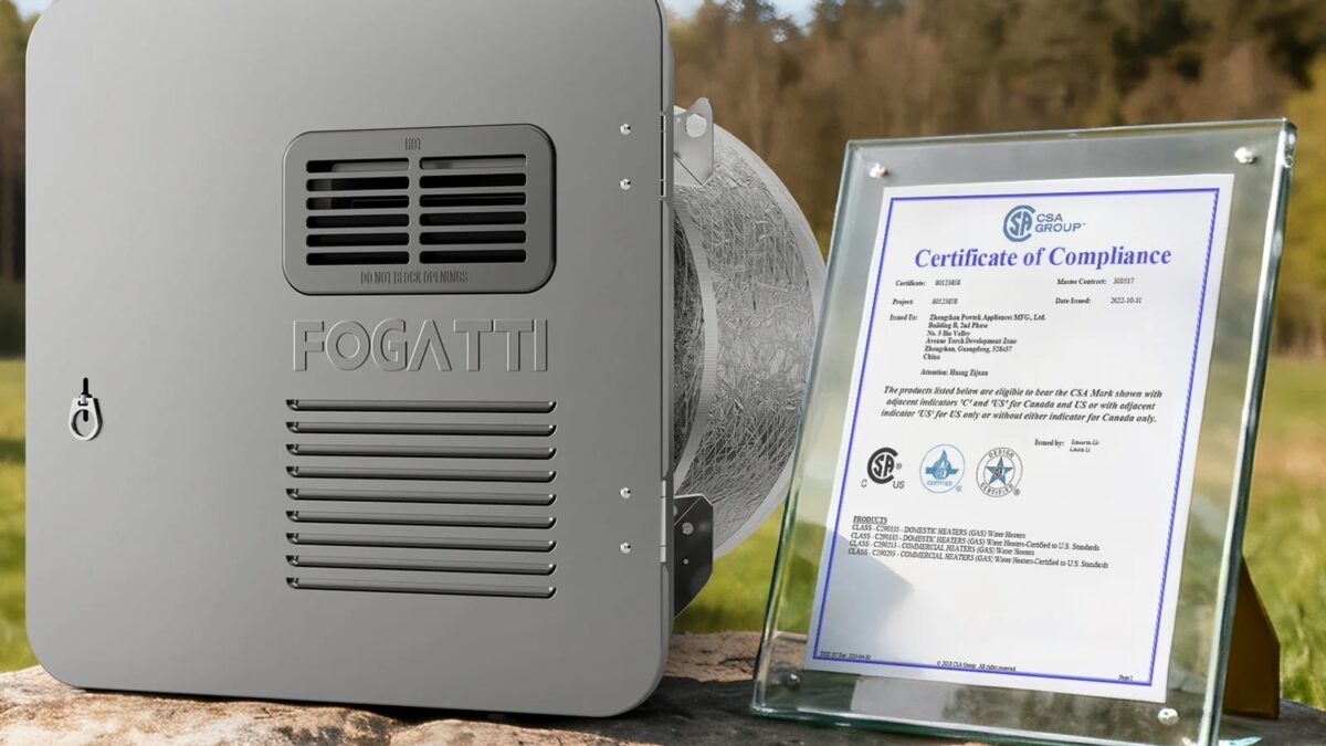 FOGATTI 10 Gallon RV Tank Water Heater
