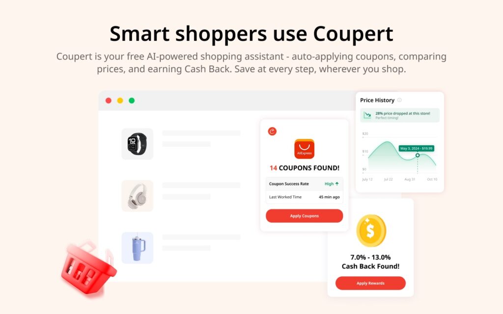 Coupert 在購物時比較價格