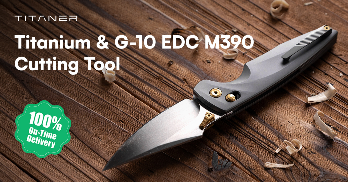Titaner Hornbill Titanium G-10 EDC M390 Cutting Tool